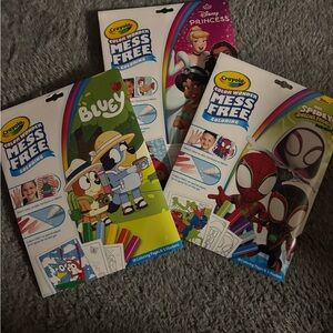 Crayola Color Wonder Mess Free Coloring with Bluey,Spider-Man, and Princess